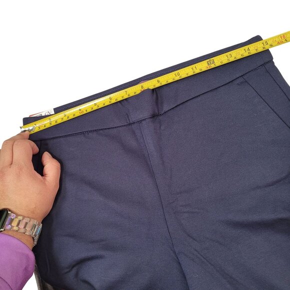 Gloria Vanderbilt Women Navy Cropped Ponte Pants With Tummy Control Panel Medium - Picture 9 of 10